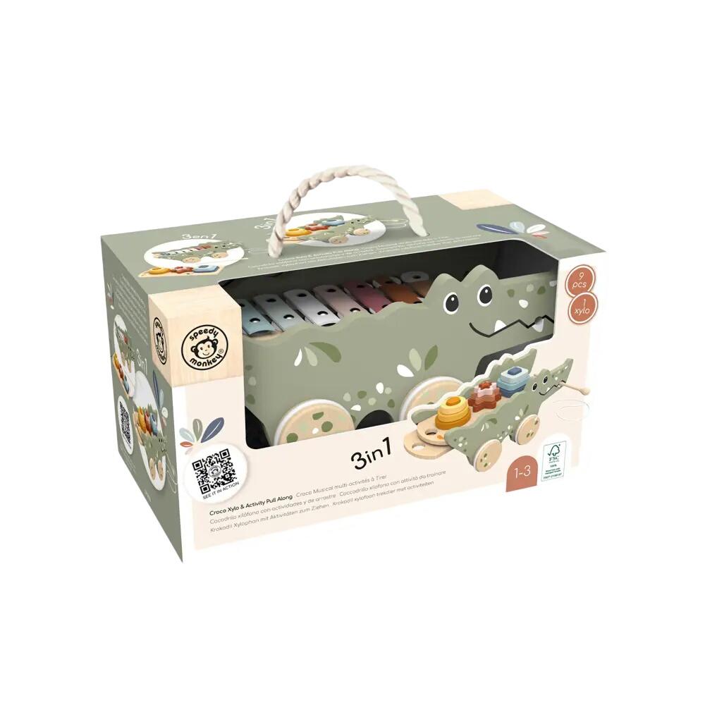 Speed Monkey Xylo Pull Along Crocodile